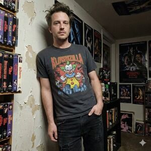 Killer Klowns From Outer Space T-Shirt Size Medium KLOWNZILLA Charcoal‎ Horror